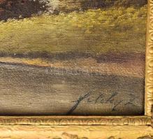 Feleky Zoltán (-), XX. sz. első fele-közepe: Hegyvidéki táj fácánnal (Tátra?). Olaj, vászon, jelzett...