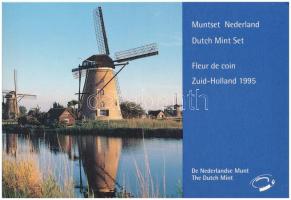 Hollandia 1995. 5c-5G (6xklf) + "Dél-Hollandia" emlékérem forgalmi sor karton dísztokban T:UNC Hollandia 1995. 5 Cents - 5 Gulden (6xdiff) + "Provincie Zuid-Holland" commemorative coin, coin set in cardboard case C:UNC