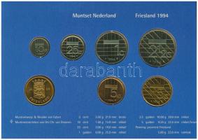 Hollandia 1994. 5c-5G (6xklf) + "Friesland" emlékérem forgalmi sor karton dísztokban T:UNC...