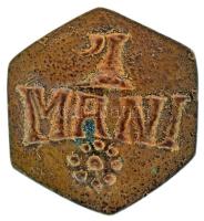 Asszonyi Tamás (1942-) DN "1 Mani / Resp. Szentendre" bronz gúnyérem (24x21mm) T:XF