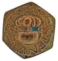 Asszonyi Tamás (1942-) DN "1 Mani / Resp. Szentendre" bronz gúnyérem (24x21mm) T:XF