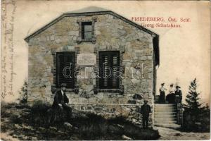 Zulová, Friedeberg (Öster. Schles.; Georg-Schutzhaus. Verlag Wilhelm Nitsche / tourist rest house (pinholes)