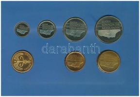 Hollandia 1989. 5c-2 1/2G (6xklf) forgalmi sor karton tokban, pénzverdei zsetonnal, fólia borítékban...