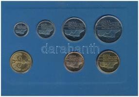 Hollandia 1992. 5c-2 1/2G (6xklf) forgalmi sor karton tokban, pénzverdei zsetonnal, fólia borítékban...