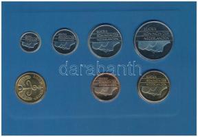 Hollandia 1992. 5c-2 1/2G (6xklf) forgalmi sor karton tokban, pénzverdei zsetonnal, fólia borítékban...