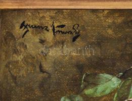 Franz Nowak (1885-1973), osztrák festő/Austrian painter: Csendélet. Olaj, vászon, kartonon jelzett. ...