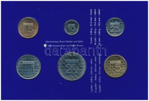 Hollandia 2001. 5c-5G (6xklf) forgalmi sor karton dísztokban, fólia borítékban T:UNC Netherlands 200...
