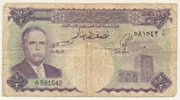 Tunézia 1958. 1/2D T:F Tunisia 1958. 1/2 Dinar C:F Krause P#57