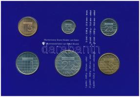 Hollandia 2001. 5c-5G (6xklf) forgalmi sor karton dísztokban, fólia borítékban T:UNC Netherlands 200...