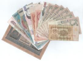 Vegyes, 15db-os külföldi bankjegyből álló tétel T:F,VG közte szép papír Mixed, 15pcs foreign banknote lot C:F,VG within fine paper