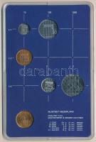 Hollandia 1984. 5c-2 1/2G (5xklf) forgalmi sor műanyag tokban, pénzverdei zsetonnal T:UNC Netherland...