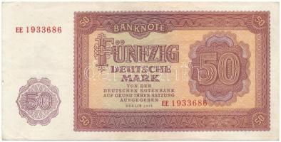 Német Demokratikus Köztársaság 1955. 50M "EE 1933686" T:F szép papír German Democratic Republic 1955. 50 Mark "EE 1933686" C:F fine paper