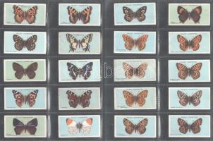 Wills's Cigarettes brit cigaretta-gyűjtőkártyák, 50 db-os komplett sorozat (pillangók), albumla...