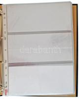 Négygyűrűs mappa bankjegyekhez, 60db hármas osztású "Esselte 56066" berakólappal, használt...