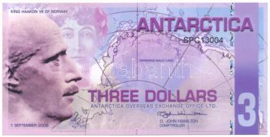 Antarktisz 2008. 3$ fantázia bankjegy "SPC13004" T:UNC Antarctica 2008. 3 Dollars fantasy banknote "SPC13004" C:UNC