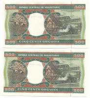 Mauritánia 2002. 500O (2x) sorszámkövetők "T 016 39311415 - T 016 39311416" T:AU hullámos ...