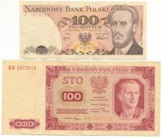 Lengyelország 1948. 100Zl "KM 5972949" + 1975. 100Zl "C 1079128" T:F Poland 1948. 100 Zlotys "KM 5972949" + 1975. 100 Zlotys "C 1079128" C:F Krause P#139, P#143