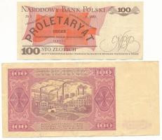 Lengyelország 1948. 100Zl "KM 5972949" + 1975. 100Zl "C 1079128" T:F
Poland 194...