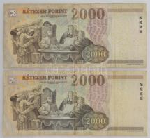 2010. 2000Ft (2xklf: "CA" + "CB") T:F,VG, tűlyuk
Krause P#198
