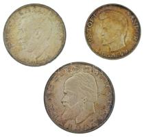 1948. 5Ft Ag "Petőfi" + 10Ft Ag "Széchenyi" + 20Ft Ag "Táncsics", "Szabadságharc sor" T:AU,XF, patina Adamo EM1, EM2, EM3