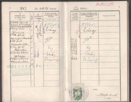 1946 Eger, a Magyar Katolikus Jogakadémia jog- és államtudományi karának leckekönyve Osgyáni Antal r...