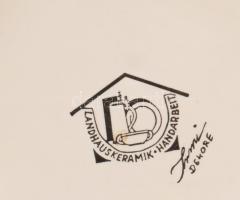 Jelzet német vajtartó, 19x13 cm