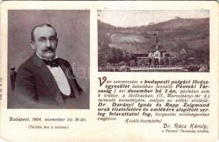 Budapest II. meghívó a Budapesti Polgári Lövészegyesület Pénteki Társasága borestélyére a lövőházba, Dr Rácz Károly elnök. Klösz Gy. és Fia kiadása