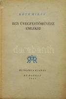 Róth Miksa: Egy üvegfestőművész emlékei. A szerző és művész, Róth Miksa (1865-1944) magyar üvegfestő és mozaikművész által Hültl Dezső (1870-1915) építész, műegyetemi tanár részére DEDIKÁLT, dátumozott példány. "Dr. Hültl Dezsőnek őszinte nagyrabecsüléssel és igaz barátsággal. Róth Miksa. 1943. IV/8." Bp.,1943, Hungária, 88+2 p. Oldalszámozáson belül:" Patrona Hungariae mozaik" fekete-fehér reprodukciójával (7/8 p.) Benne korábbi tulajdonos jegyzetlapjaival. Kiadói papírkötés, hiányzó hátsó borítóval, sérült gerinccel, foltos lapokkal, ceruzás aláhúzásokkal és jegyzetekkel, egy helyen laza fűzéssel (72-81. oldal között.)