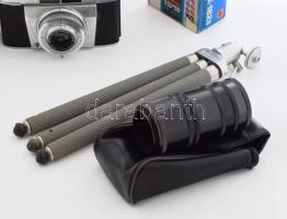 Vegyes fényképezés tétel, jó darabokkal, National PE-182 vaku, Agfa Isola, Agfa Pronto fényképezőgép...