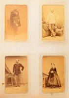 cca 1865-1905 A horvát származású nemes Pavellich család fotóalbuma, a családhoz kapcsolódó fotókkal...