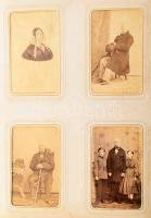 cca 1865-1905 A horvát származású nemes Pavellich család fotóalbuma, a családhoz kapcsolódó fotókkal...