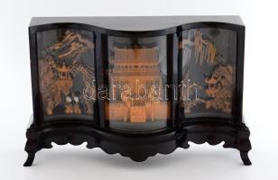 San You háromosztatú parafakép. Címkével jelzett, minimális kopással, 19,5x30 cm