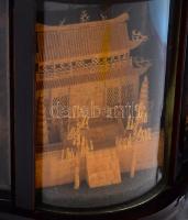 San You háromosztatú parafakép. Címkével jelzett, minimális kopással, 19,5x30 cm