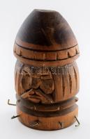 Erdélyi faragott fali kulcstartó, 17x 10 cm