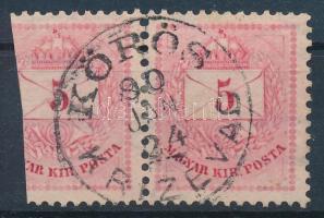 "KŐRÖS / KRIŽEVAC" (cut with scissors), "KŐRÖS / KRIŽEVAC" (ollóval vágva)