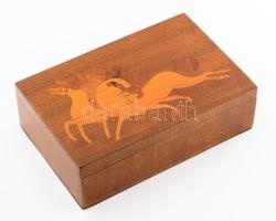 Intarziás díszdoboz, 13x20 cm