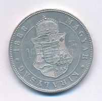 1888KB 1Ft Ag "Ferenc József / Középcímer" Körmöcbánya, kapszulában T:AU Hungary 1888KB 1 Forint Ag "Franz Joseph I" Kremnica, in capsule C:AU Adamo M15, Krause KM#469