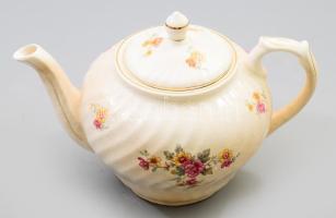 Gránit teás kanna, jelzett, mázrepedéssel, 26x16 cm