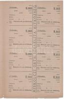 1923. Miskolc "Miskolci orth. izr. hitközség / Pótimaház" női imaszékre szóló bárca ellenő...