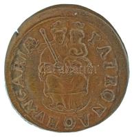 1707KB Rézpoltúra "II. Rákóczi Ferenc", kapszulában (2,53g) T:AU,XF, pici repedés a peremen Hungary 1707. Poltura "Francis II Rákóczi" Kremnitz, in capsule (2,53g) C:AU,XF, tiny crack at the edge Huszár: 1549., Unger II.: 1139.a
