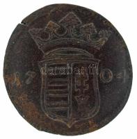 1704. X Poltura Cu "II. Rákóczi Ferenc", kapszulában (8,02g) T:AU,XF, pici repedés a peremen Hungary 1704. X Poltura Cu "Francis II Rákóczi", in capsule (8,02g) C:AU,XF, tiny crack at the edge Huszár: 1535., Unger II.: 1133.a