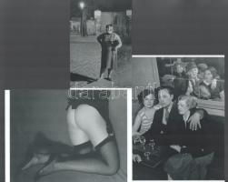 cca 1932 Brassai (eredetileg Halász Gyula) (1899-1984) magyar - francia fotóművész felvételei (Éjjel Párizsban c. sorozatból), 3 db modern nagyítás, jelzés nélkül, 21x15 cm és 10x15 cm