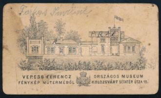 cca 1865 Hölgy (Farkas Imréné) portréja, vizitkártya Veress Ferenc (1832-1916) kolozsvári műterméből...