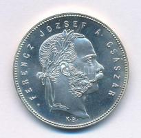 1868KB 1Ft Ag "Ferenc József / Angyalos címer" rozettával, Artex-veret, kapszulában T:AU (...