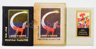 3 darab politikai plakátokkal kapcsolatos minikönyv