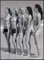 cca 1989 "Lánybúcsú a tengerparton", szolidan erotikus felvétel, 1 db modern nagyítás, jel...