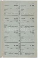 1922. "Miskolci orth. izr. hitközség / Díszterem" női imaszékre szóló bárca, kitöltött és ...