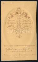 cca 1870 Idős úr portréja, porcelánkép utánzatú vizitkártya Klösz György pesti műterméből, alja vágo...