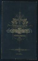 cca 1880-1890 Úr portréja, vizitkártya Veress Ferenc (1832-1916) kolozsvári műterméből, kissé viselt...