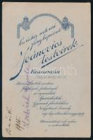 1915 Liebrich Gyula nevű úr dedikált fotója, kabinetfotó a Joánovics testvérek kolozsvári műterméből...